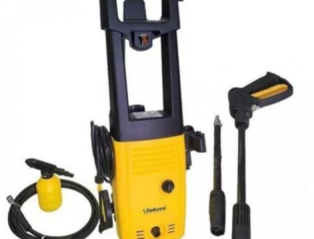 Lavadora Alta Pressão 1400w Rodas Alça Longa + Kit Hlx Tekna