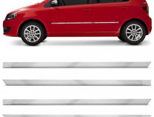 Kit Friso Lateral Cromado Gol Voyage Fox G3 G4 G5 G6 4 Portas 